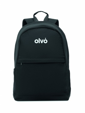 Logo trade corporate gift photo of: A 15-inch laptop backpack made of recycled pre-consumer cotton and recycled polyester with customizable printing.